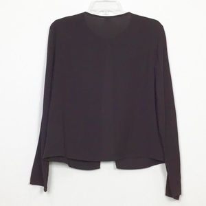 Eileen Fisher Tops - Eileen Fisher Silk Eggplant One Button Cardigan Eileen Fisher Tops - Eileen Fisher Silk Eggplant One Button Cardigan